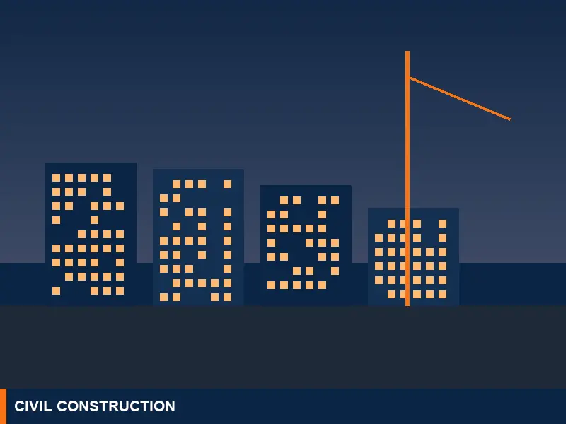 Illustration of a residential concrete frame under construction in Lucknow