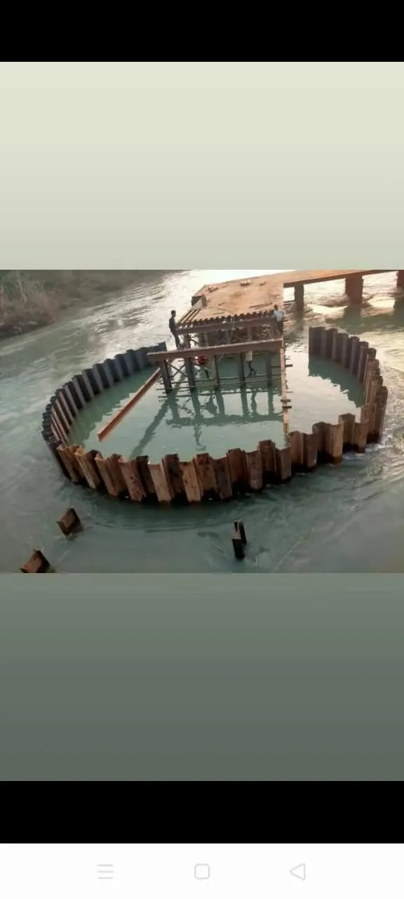 Circular cofferdam, Uttar Pradesh, 2026, infrastructure work by M/S VKJJVBBNINFRA