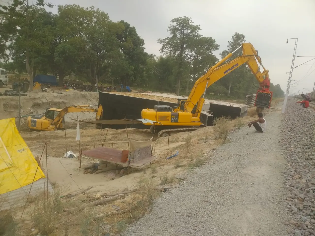 Shoulder and side drain work, Uttar Pradesh, 2026, roads work by M/S VKJJVBBNINFRA